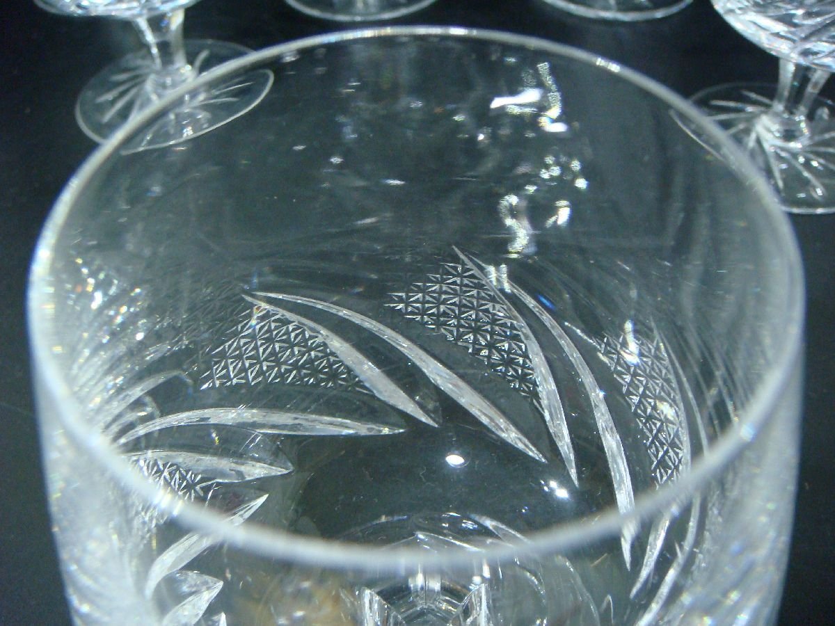 MB/L15CW-DA3 中古品 6点まとめ売り ブランデーグラス カットガラス ワイングラス クリスタルの画像4