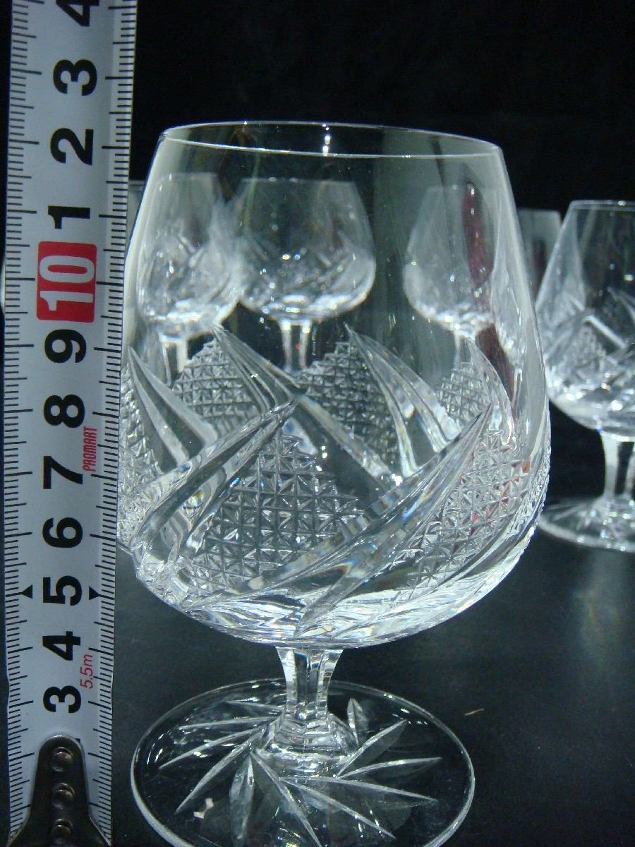 MB/L15CW-DA3 中古品 6点まとめ売り ブランデーグラス カットガラス ワイングラス クリスタルの画像7