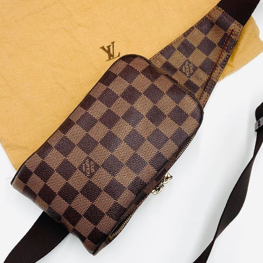 極 LOUIS VUITTON ルイ ヴィトン ダミエ ジェロニモス ボディバッグ