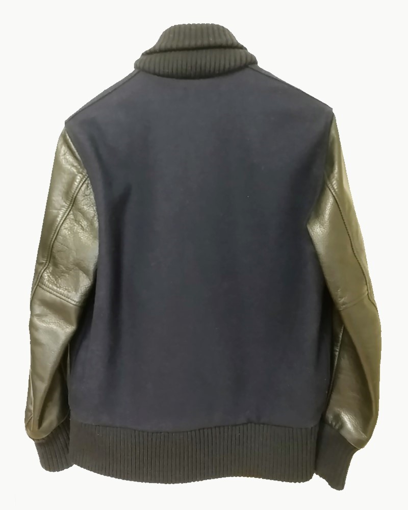 SKOOKUMs Koo cam LETTERMAN размер 32 темно-синий × черный куртка с логотипом куртка Award жакет американский производства 