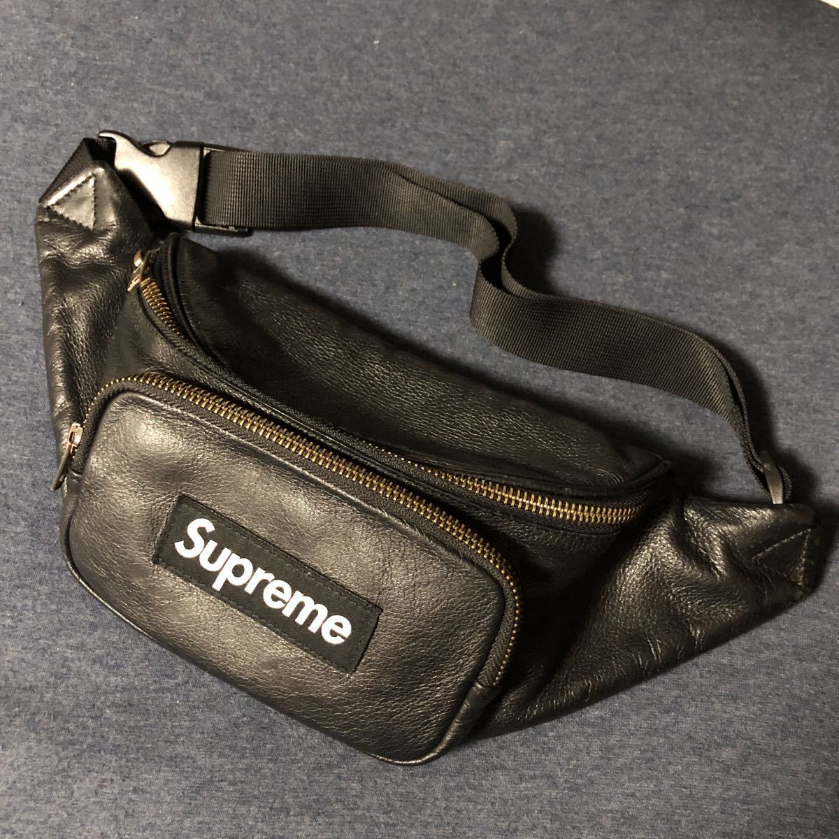 17SS Supreme Leather Waist Bag シュプリームレザーウエストバッグ