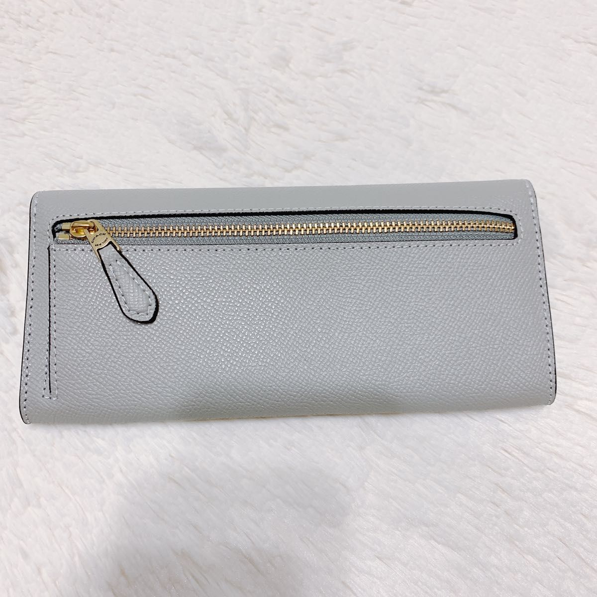 【未使用】coach 長財布 ウィン ソフト ウォレット グレー C金具 3