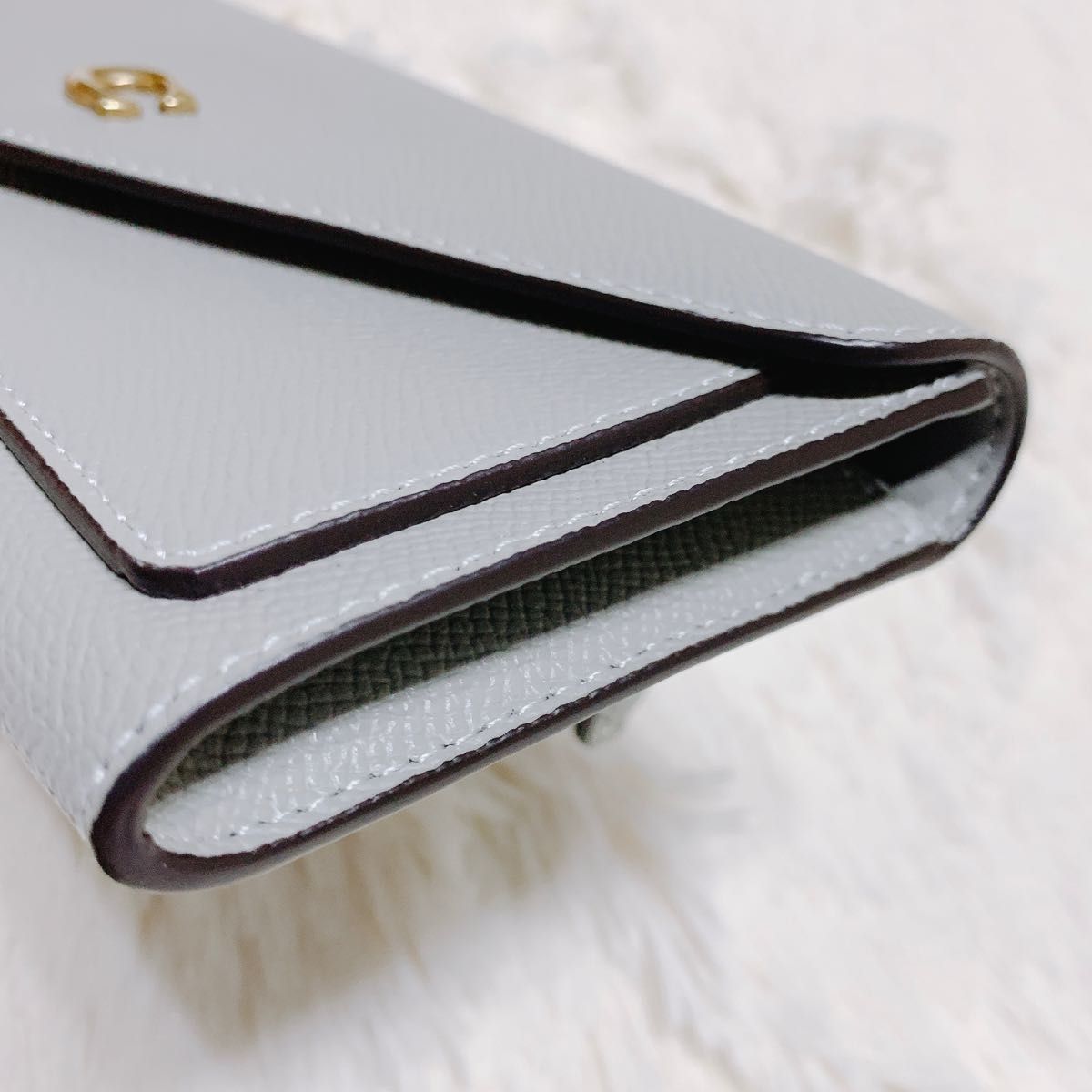 【未使用】coach 長財布 ウィン ソフト ウォレット グレー C金具 9