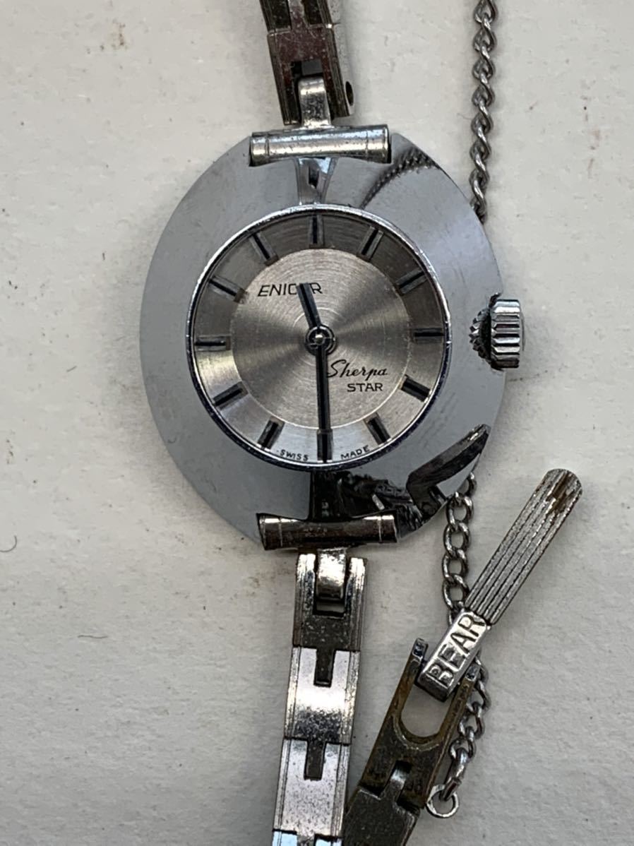 最新のデザイン レディース腕時計 手巻き腕時計 エニカ 手巻き 美品