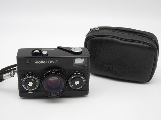 ☆sr0907 Rollei 35 S コンパクトフィルムカメラ ケース付 ブラック