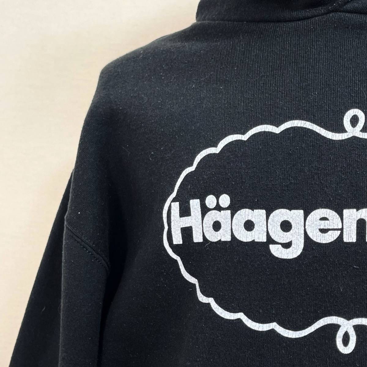 希少 《 Haagen Dazs / Russell 》80s 90s 美品【 ハーゲンダッツ ラッセル アメリカ製 黒 ブラック パーカ XL ビンテージ 】_画像4