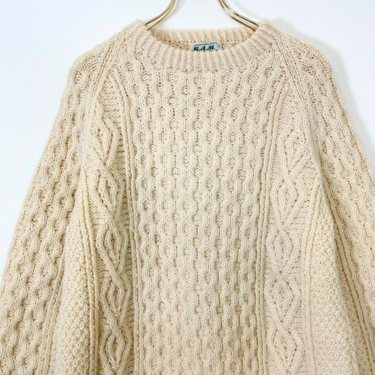 人気商品】 ハンドニット アイルランド製 KNITWEAR 超極上品【K.A.M