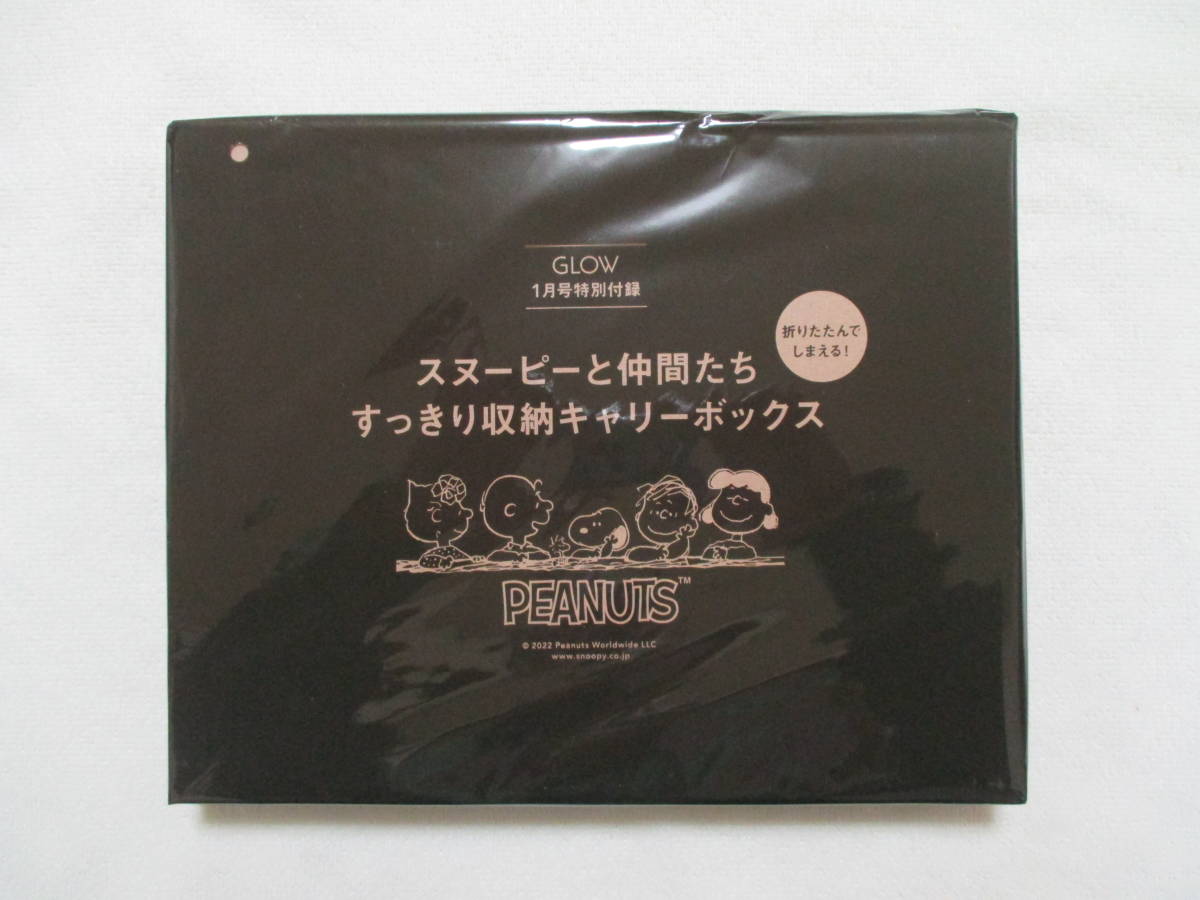 スヌーピーと仲間たちすっきり収納キャリーBOX GLOW付録 ケース