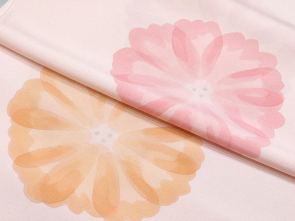 *TSUNET[ silk ] fine pattern long kimono-like garment ground book@ hand .. Kyouyuuzen . after crepe-de-chine finest quality goods 