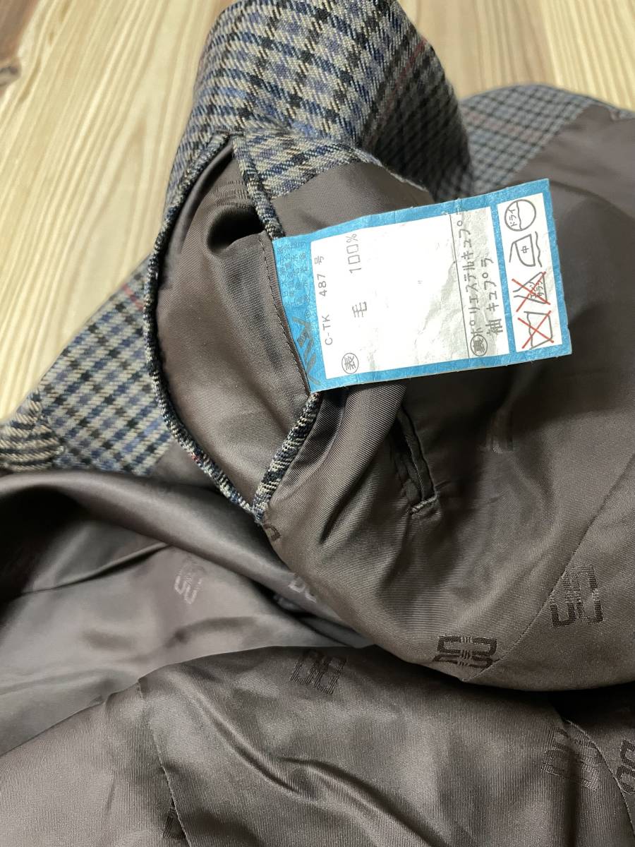 送料無料 〕 DAKS ジャケット テーラード 良生地 スーツ 紺 (美品