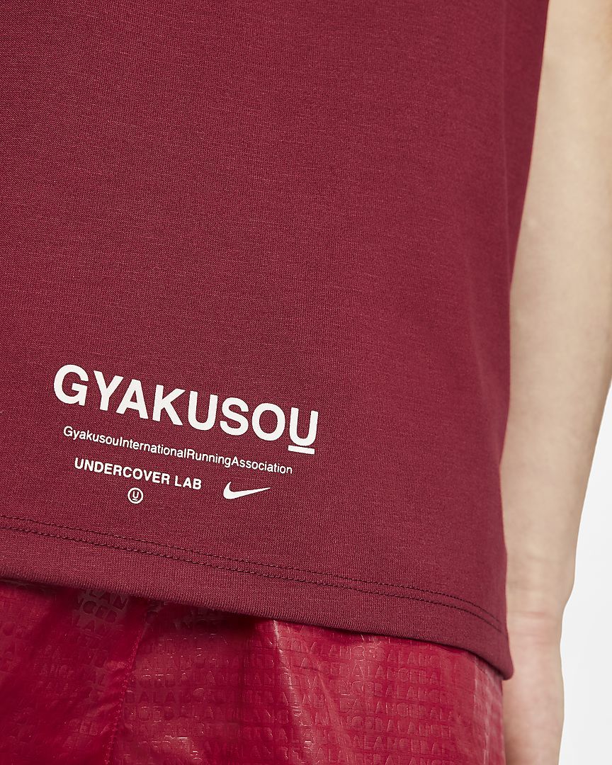 L NIKE NRG GYAKUSOU SS Tシャツ 検 ランニング アンダーカバー UNDERCOVER 高橋盾 ギャクソウ レディース人気 半袖 エンジ ボルドー 深赤_画像7