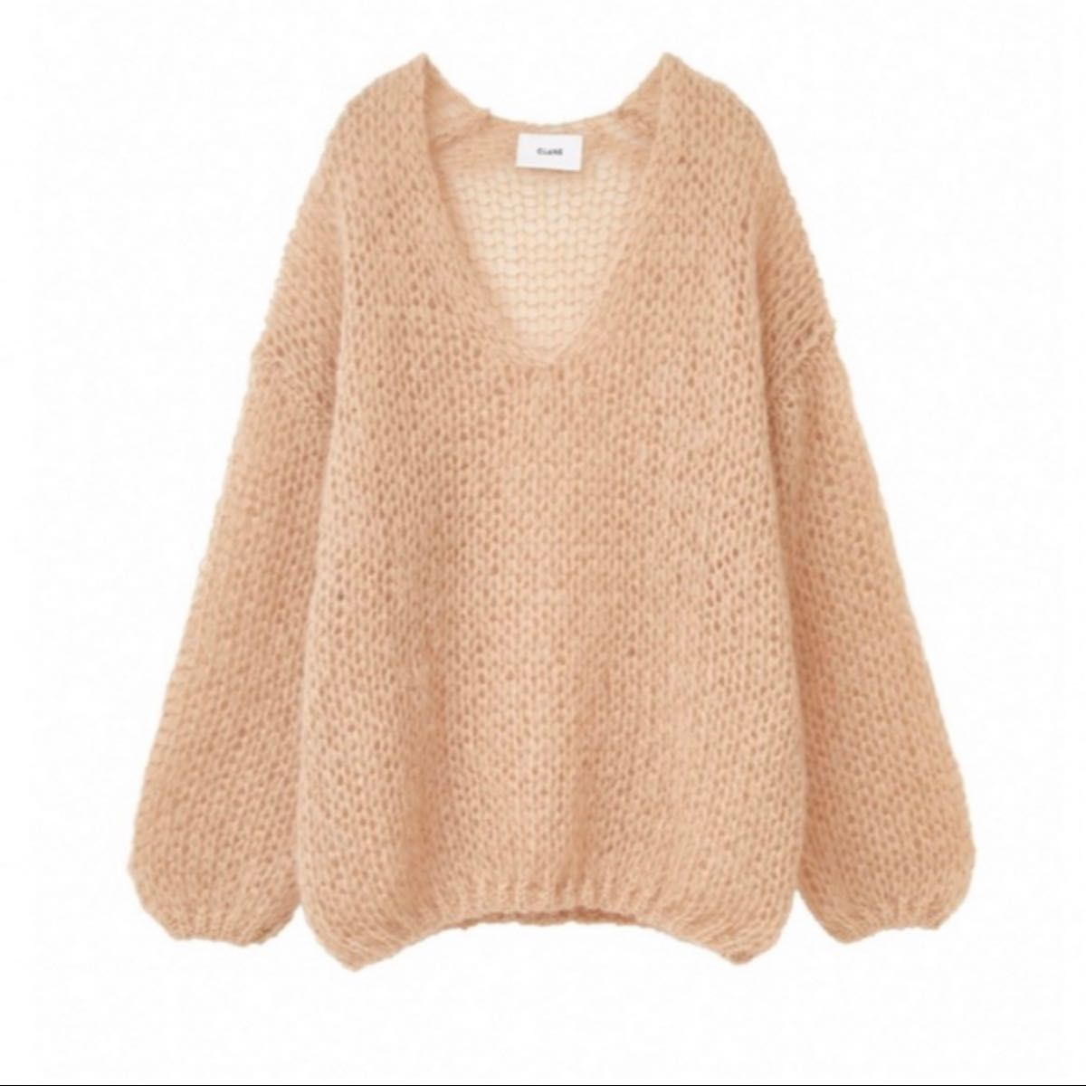【CLANE】クラネ V NECK LOOSE MOHAIR KNIT TOPS