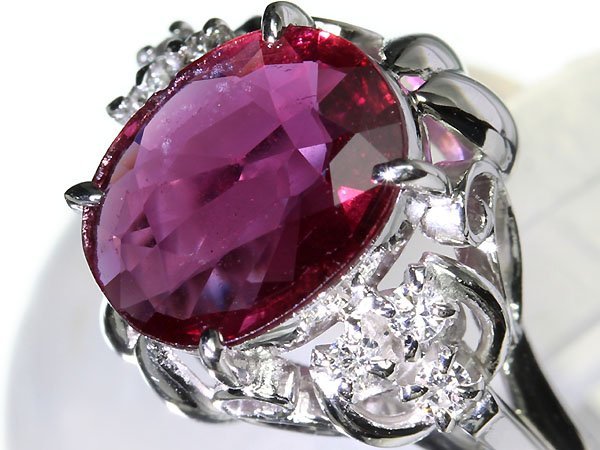 7725ST【1円～】新品【RK宝石】≪RUBY≫ 上質ルビー 大粒1.29ct!!! 極上ダイヤモンド Pt900 高級リング ダイヤの画像1