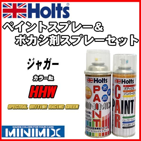 ペイントスプレー ジャガー HHW SPECTRAL BRITISH RACING GREEN Holts MINIMIX ボカシ剤スプレーセット_画像1