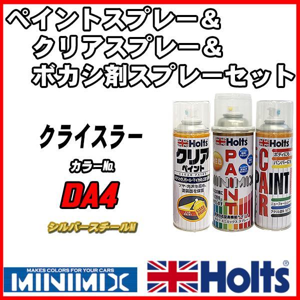 ペイントスプレー クライスラー DA4 シルバースチールM Holts MINIMIX クリアスプレー ボカシ剤スプレーセット_画像1