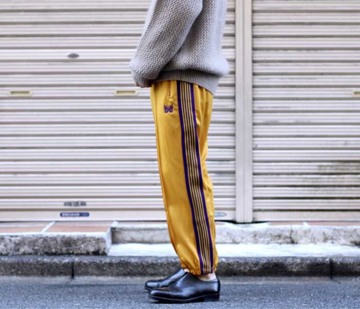 Needles 22ss Zipped Track Pant -Poly Smooth イエローゴールド
