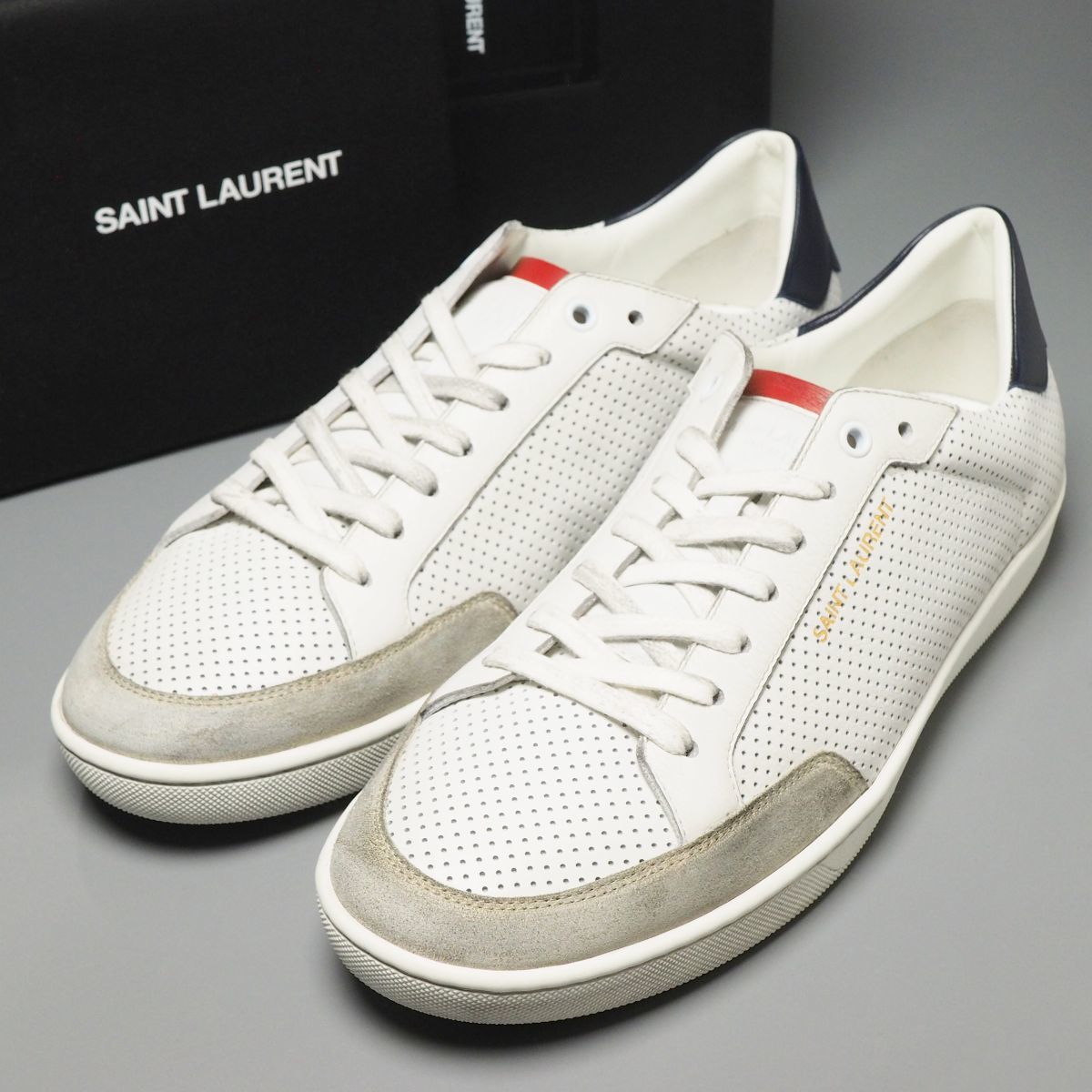 ME4959//イタリア製*サンローランパリ/SAINT LAURENT PARIS*メンズ42.5/レザースニーカー/ローカットスニーカー/靴/586617_画像2