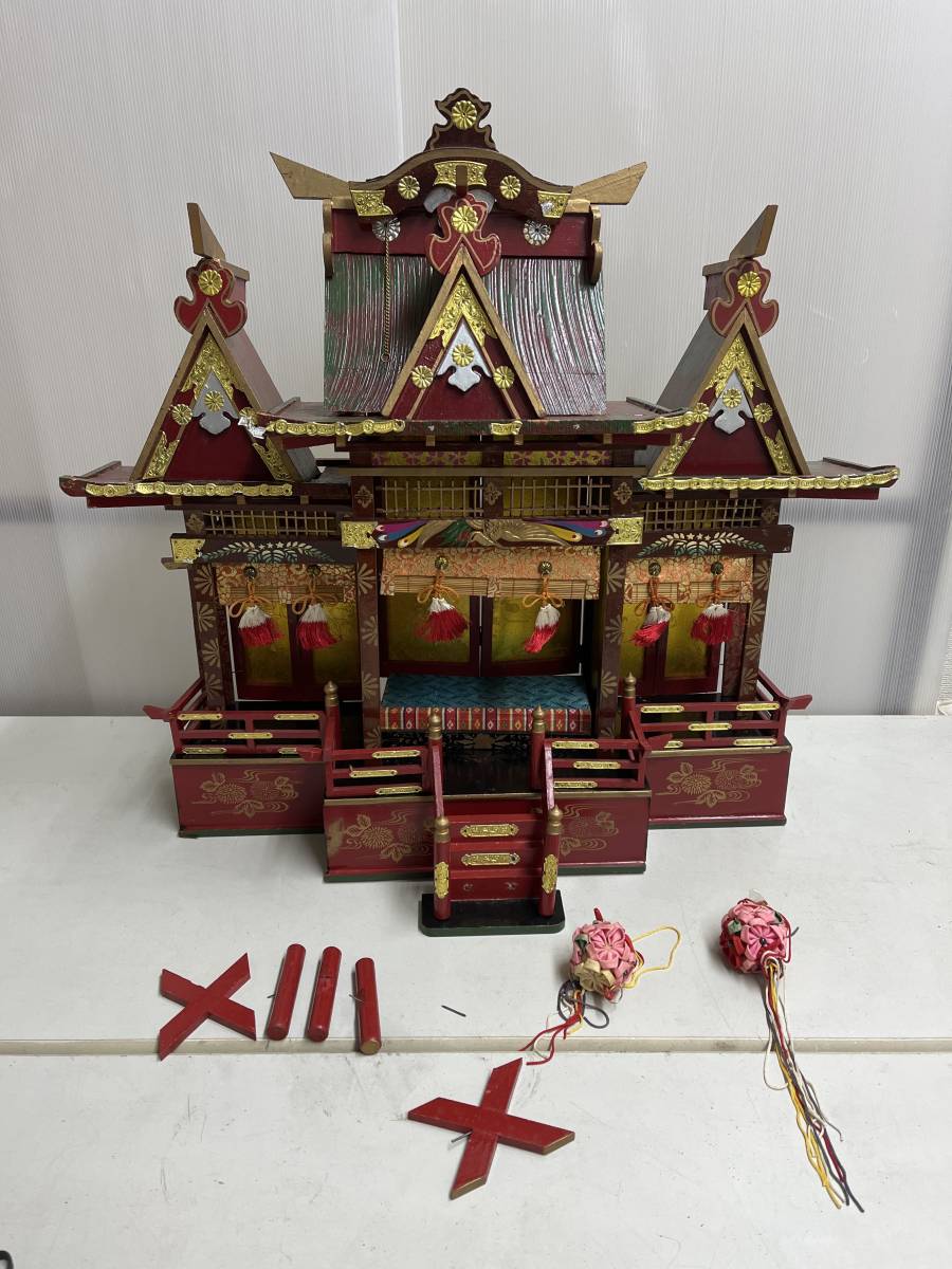 新作 雛御殿 おひなさま お雛様 御殿 古玩具 節句 豪華 3月 装飾品