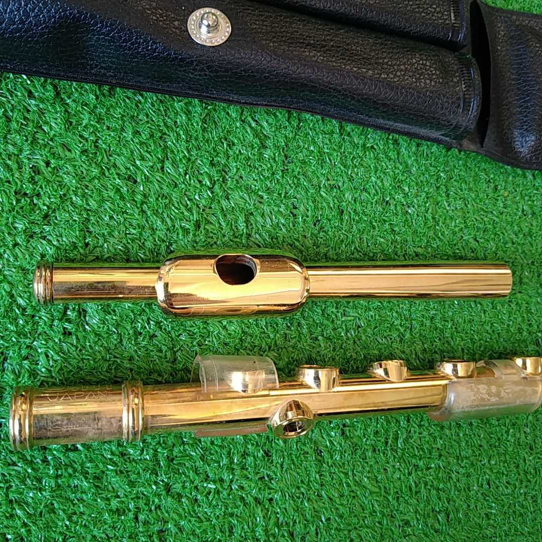 昭和レトロ 未使用 トヤマ楽器 縦笛 純金ゴールドメッキ S.M の画像3