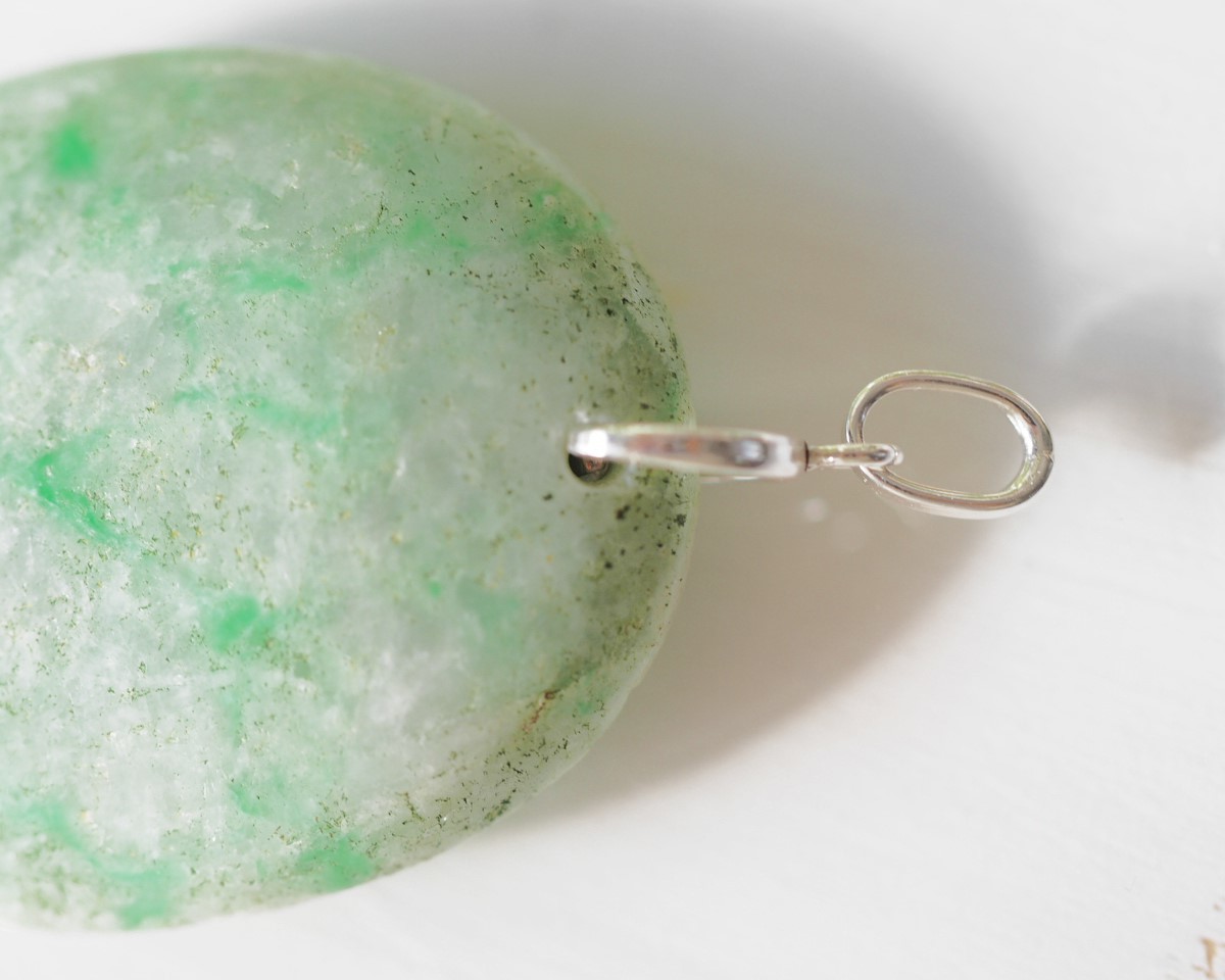  thread fish river ..SV pendant natural less processing jade appreciation 