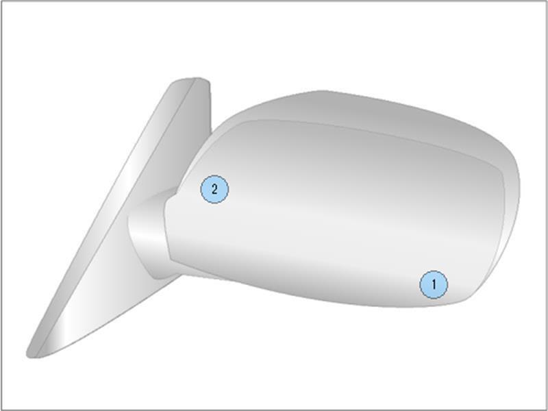 三菱 純正 デリカD5 《 CV5W 》 左サイドミラー - P21600-22014498_画像4