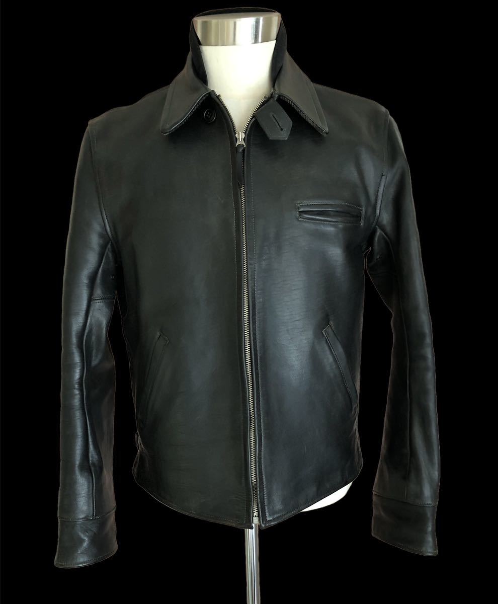 最終値下げ　送料無料、即決　At Last ＆ Co LEATHER COSSACK JACKET アットラスト 1st レザー　コサックジャケット　 ブラックLot 608 42