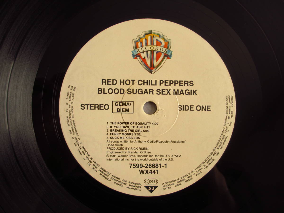 最高傑作 / Red Hot Chili Peppers / レッドホットチリペッパーズ / Blood Sugar Sex Magik / Warner Bros. / 7599-26681-1 / 2LP_画像4