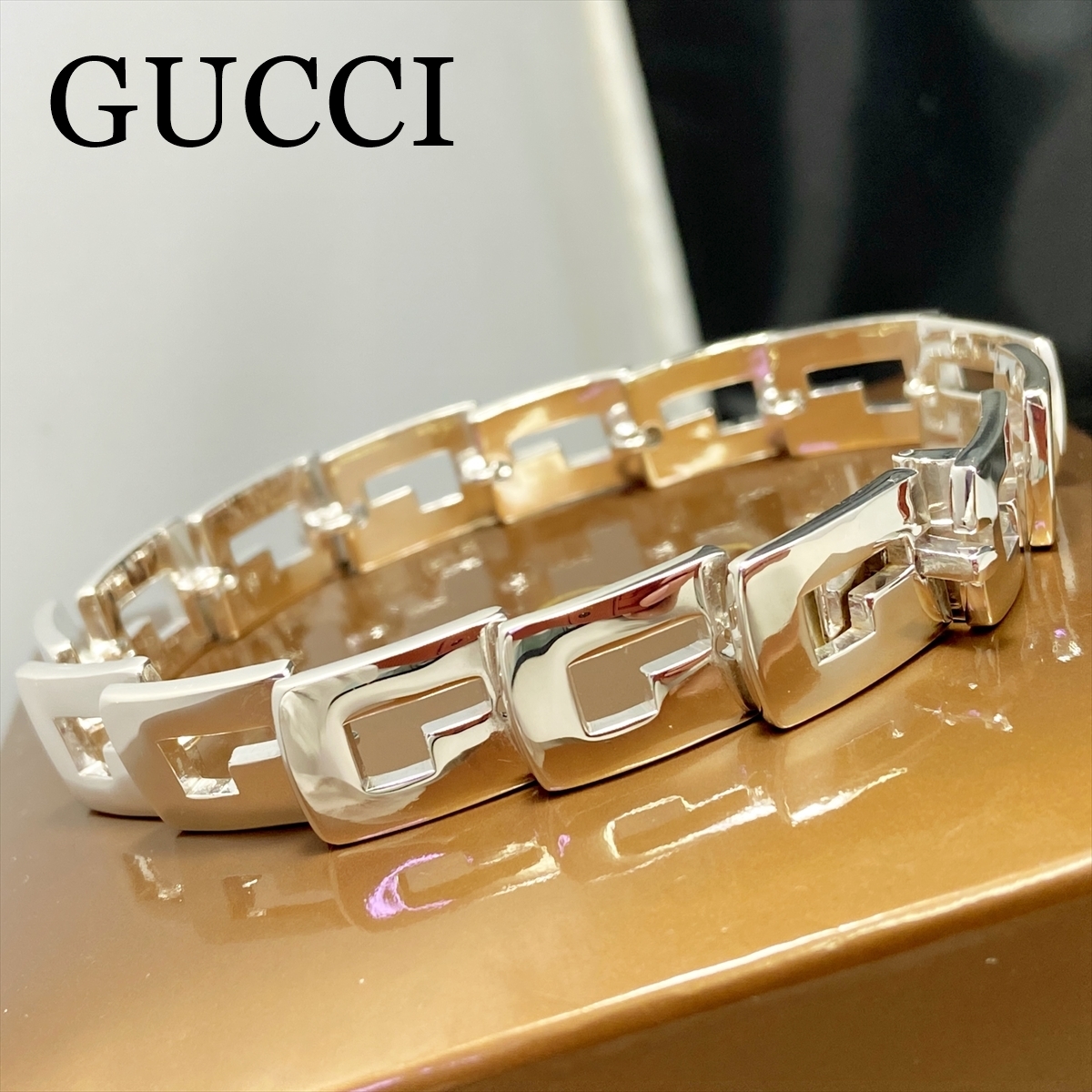 新品仕上 廃盤 希少 グッチ GUCCI スクエア G ヴィンテージ