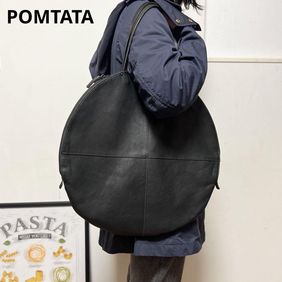 POMTATA ポンタタENVAN NUME たて型トートバッグM ブラック 黒