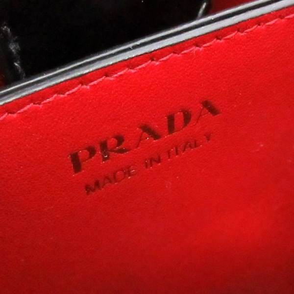 プラダ PRADA トートバッグ 1BA212 パニエ レザー 黒 レディース 美品 バッグ_画像7