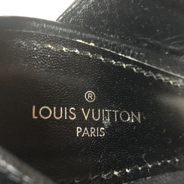 ルイヴィトン LOUIS VUITTON サンダル 37 1/2 - レザー×金属素材 黒