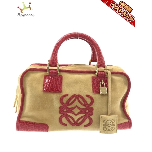 できません】 ロエベ LOEWE ハンドバッグ アマソナ28 スエード×レザー