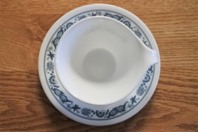 送料無料 コレール Corelle モーニングセット カップ＆ソーサー2客 中皿2枚 未使用品 岩城硝子 CORNIG USA コーニングの画像4