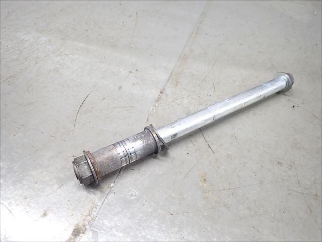 βDI22-3 ヤマハ マジェスティ250-4 SG20J (H21年式) 動畫有 純正 フロントアクスルシャフト 曲り無し！全長約27.5cm シャフト徑17φ