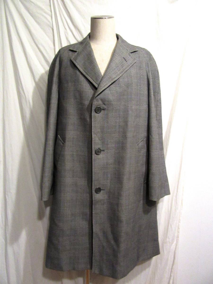  Britain made Vintage Aquascutum Glenn check la gran Chesterfield coat 40 inscription Aquascutum bar ma car n check coat 