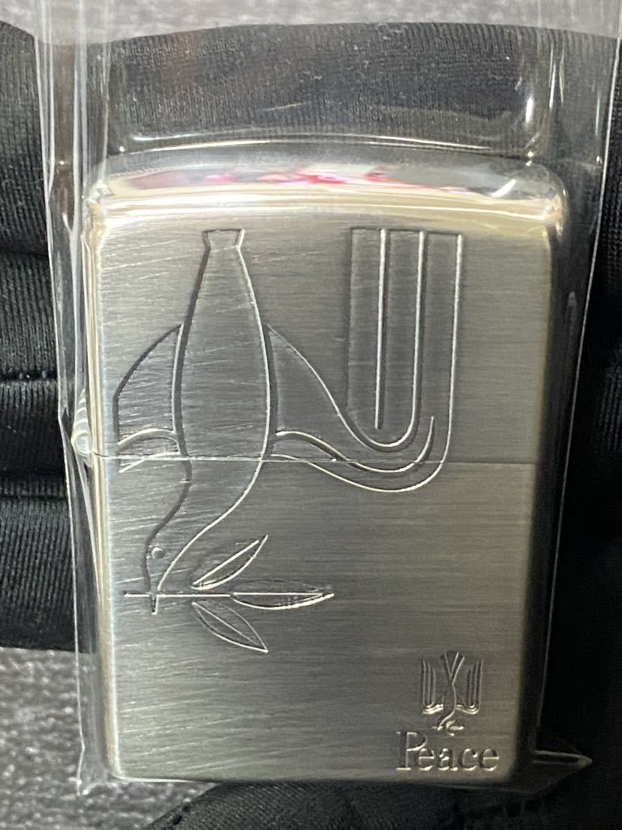 zippo ピース シルバー刻印 限定品 希少モデル 2015年製 ②-
