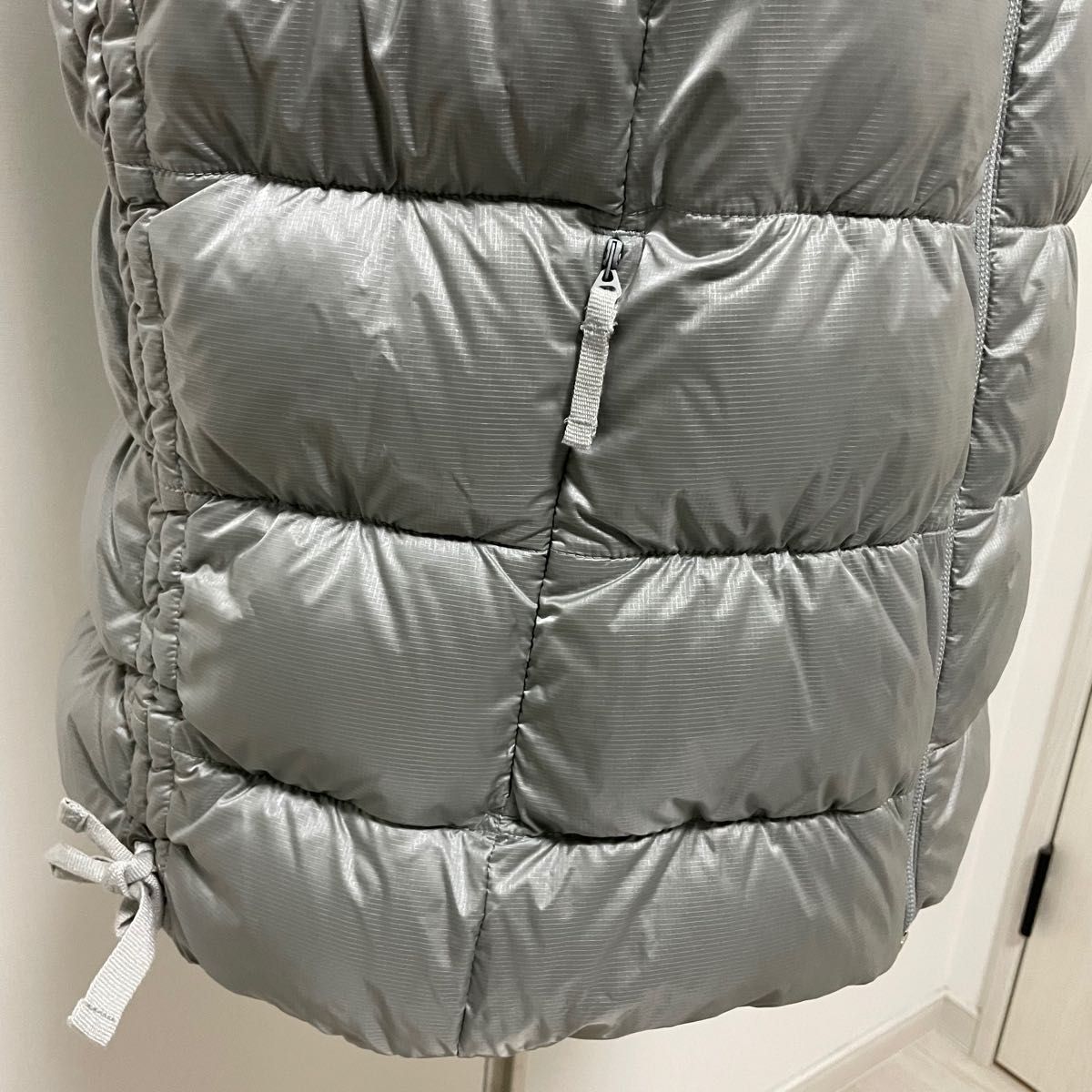 Eddie Bauer ダウンベスト L グレー エディーバウアー ダウンベスト レディース グースダウン ファー