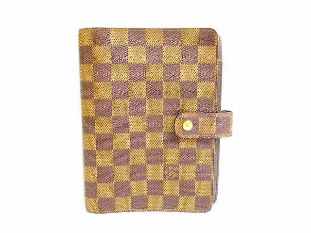 ルイヴィトン LOUIS VUITTON ダミエ アジェンダ MM 手帳カバー システム手帳 メンズ レディース ルイヴィトン 手帳カバー ダミエ・エベヌ R20240 ブラウン 茶