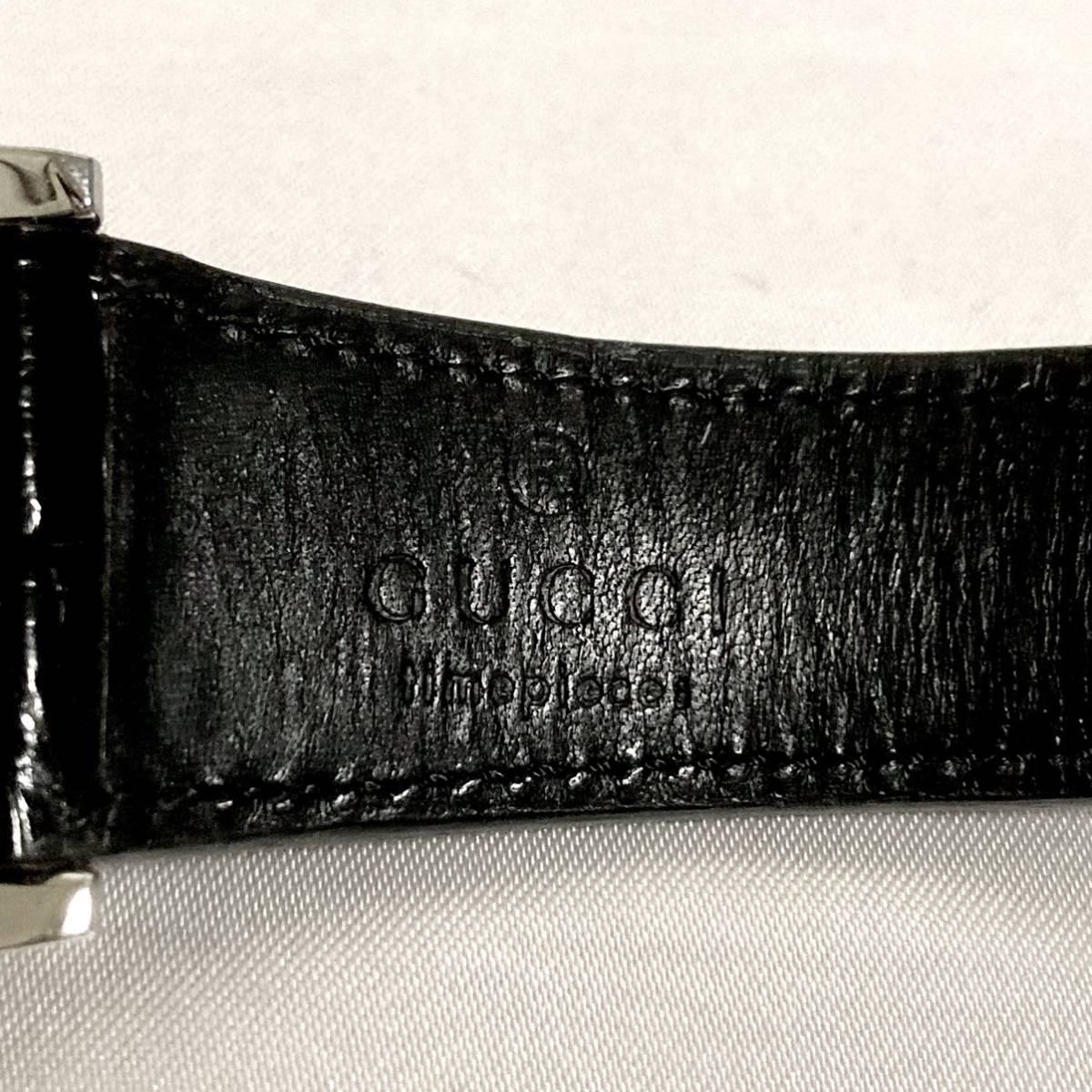 GUCCI グッチ 5600M SS 手巻き 黒文字盤 メンズ シルバー 腕時計 希少