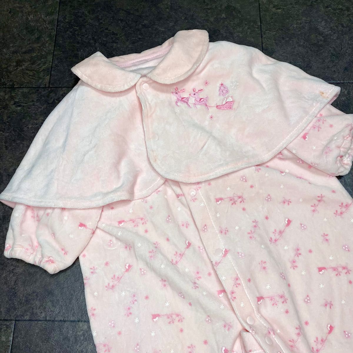 【50-70サイズ】2wayドレス ツーウェイオール　ケープ付き　ピンク　