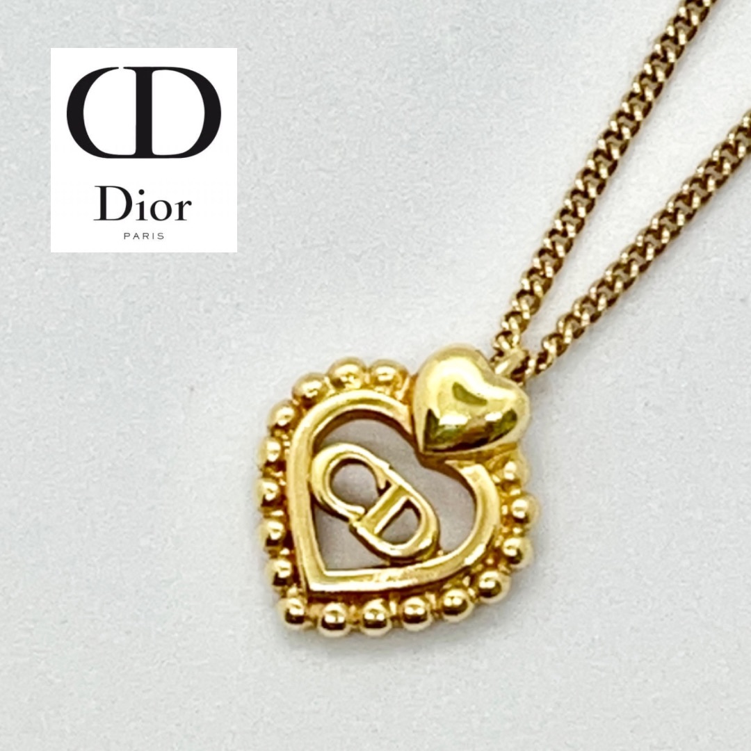 ⑧Christian Dior/ディオール ネックレス CDロゴ GERMANY ハート 