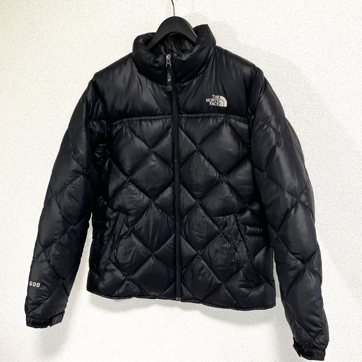 美品人気 ノースフェイス ダウンジャケット 600フィル レディースL ブラック THE NORTH FACE キルティング 黒