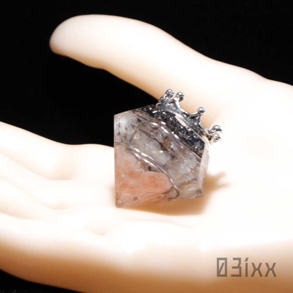 [ free shipping * prompt decision ]. salt orugo Night diamond type rutile quartz needle crystal natural stone interior ... except . stainless steel peak salt 03ixx