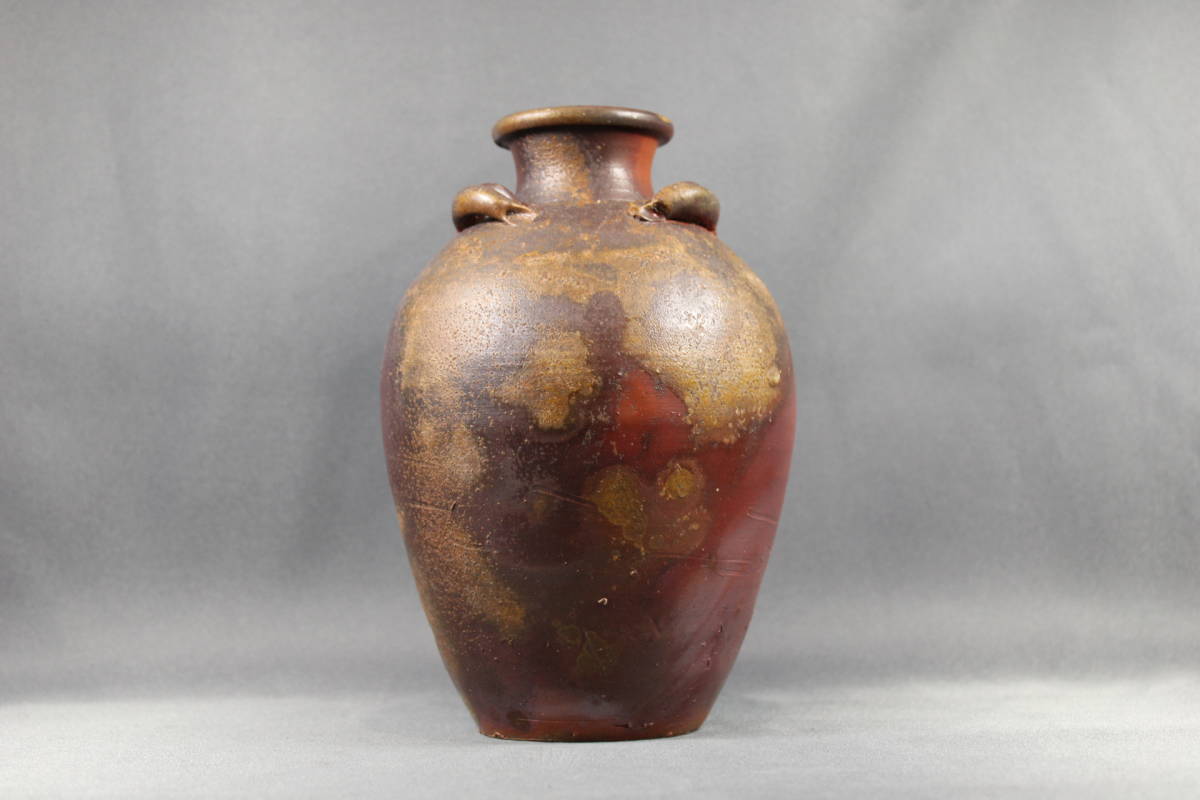 ヤフオク! - △▽備前焼 伊部焼 安東利喜 小壺 花器 花入 花瓶 華道...