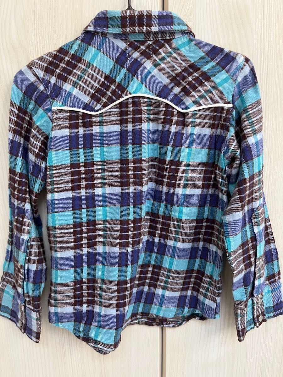 Lee　  綿シャツ100 チェックシャツ　ブルー チェックシャツ 長袖シャツ ネルシャツ チェック