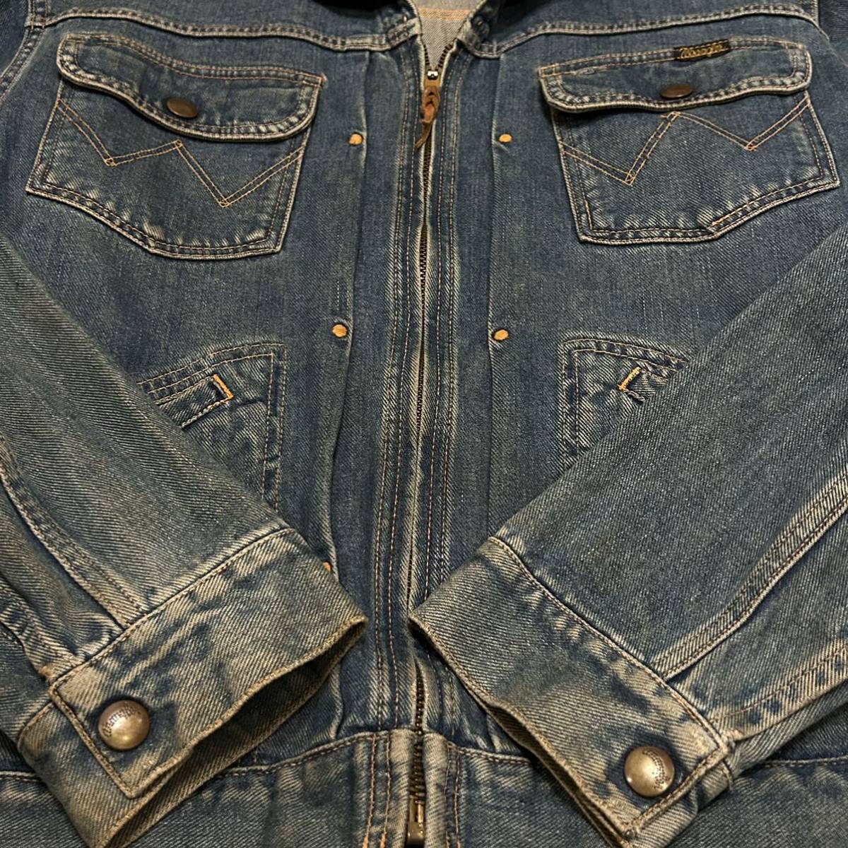 復刻 Wrangler ラングラー 24MJZ デニムジャケット Gジャン 白 復刻 Wrangler ラングラー 24MJZ デニムジャケット Gジャン 白