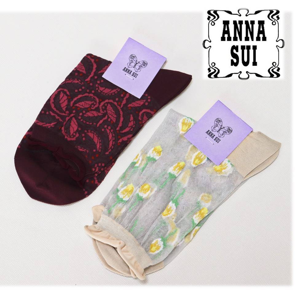 ANNA SUI アナスイ》新品 さらっとした履き心地 おしゃれソックス2足