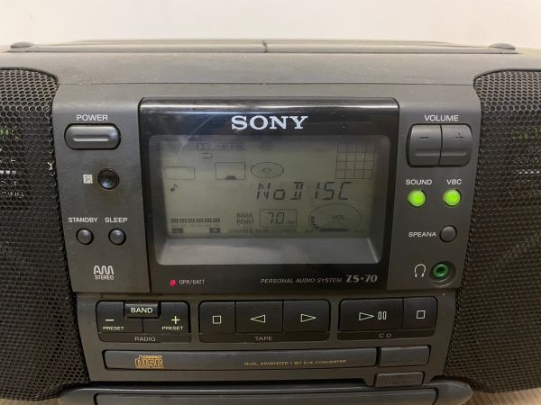 T531-K36-789 SONY ソニー ZS-70 SONAHAWK ソナホーク CD AM FM ラジオ TAPE テープ バブルラジカセ 通電OK③の画像9