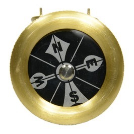 Marbles компас compass брошь type длинный вынос руля безопасность булавка имеется . свет циферблат латунный мрамор s компас уличный 
