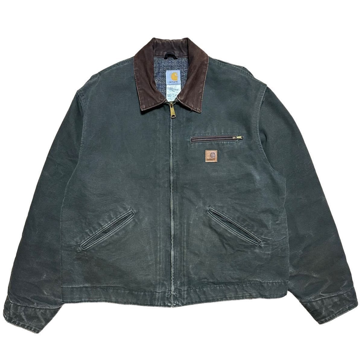 希少 XL 90's Carhartt Detroit Jacket J97 MOS モス グリーン